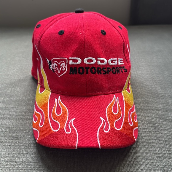 Vintage Dodge Racing Hat / Valcro / Flames - Picture 1 of 7